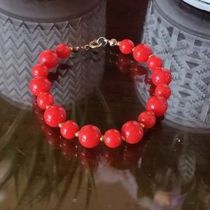Red beaded bracelet